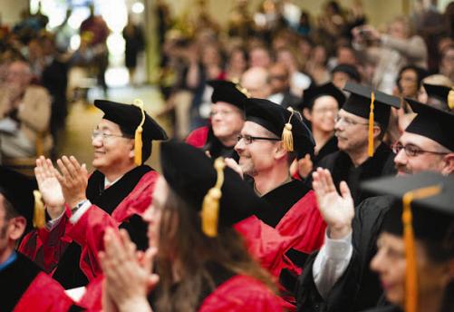 Alums clapping